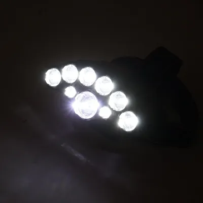 Lanterna frontala de cap cu 9 LED-uri, 4 moduri iluminare, reincarcabila USB - imagine 8
