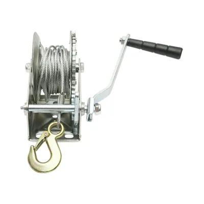 Troliu manual 540Kg cu cablu de otel fi 4.5mmx8m raport transmisie 4:1 Breckner Germany - imagine 3