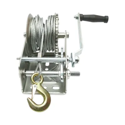 Troliu manual 1100Kg cu cablu de otel fi 4.8mmx10m raport transmisie 4:1/8:1 Breckner Germany - imagine 3