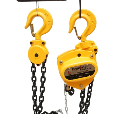 Palan manual cu lant 3m, sarcina maxima 5000kg, carlig cu siguranta 5T Breckner Germany - imagine 2
