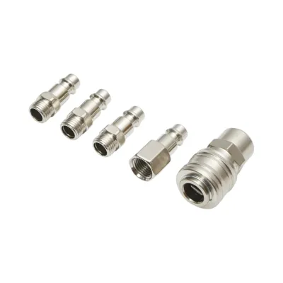 Set cuple rapide 1/4 pentru furtunuri aer si scule pneumatice Breckner Germany - imagine 2