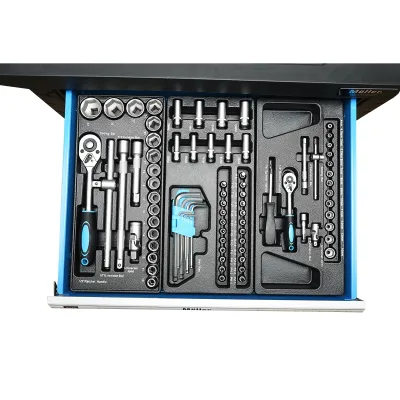 Dulap carucior pentru scule metalic cu 7 sertare echipat cu 496 piese - imagine 4