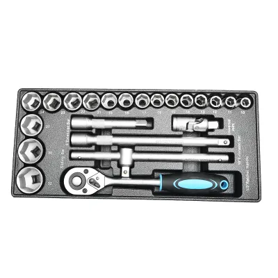 Dulap carucior pentru scule metalic cu 7 sertare echipat cu 496 piese - imagine 12