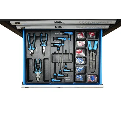 Dulap carucior pentru scule metalic cu 7 sertare echipat cu 496 piese - imagine 6