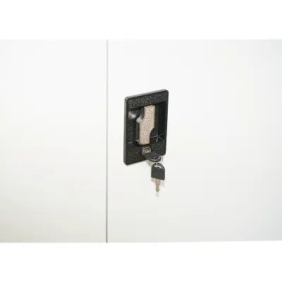 Dulap metalic fiset 1800x900x400mm cu 2 usi securizate, 4 polite, gri Breckner Germany - imagine 7