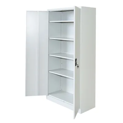 Dulap metalic fiset 1800x900x400mm cu 2 usi securizate, 4 polite, gri Breckner Germany - imagine 5