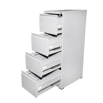 Dulap metalic fiset 1340x460x620mm cu 4 sertare securizate, gri Breckner Germany - imagine 3