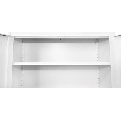 Dulap metalic fiset 1800x900x400mm cu 2 usi securizate, 4 polite, gri Breckner Germany - imagine 6