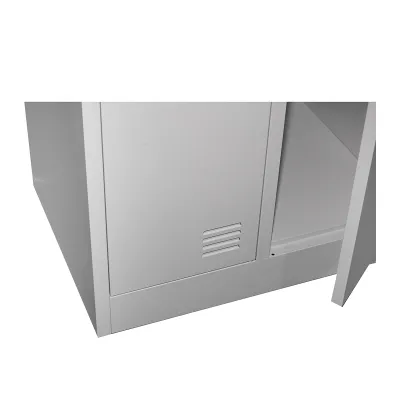 Dulap metalic fiset dublu tip vestiar 1800x600x450mm cu 2 usi securizate, raft si bara, gri Breckner Germany - imagine 5