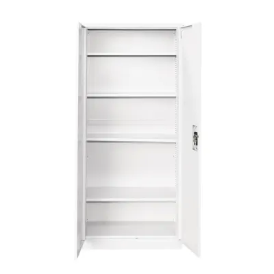 Dulap metalic fiset 1800x800x350mm cu 2 usi securizate, 4 polite, gri Breckner Germany - imagine 4