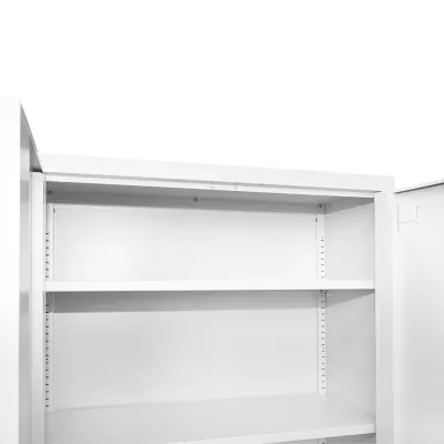 Dulap metalic fiset 1800x800x350mm cu 2 usi securizate, 4 polite, gri Breckner Germany - imagine 6