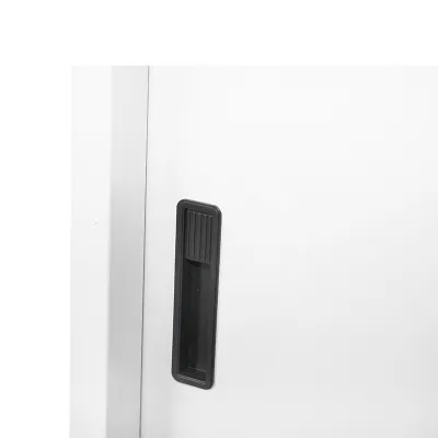 Dulap metalic fiset 1900x1200x450mm cu 2 usi culisante securizate, 4 polite, max 50kg/polita, gri Breckner Germany - imagine 8