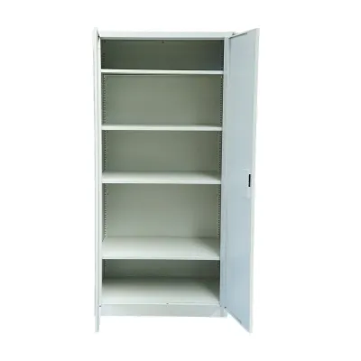 Dulap metalic fiset tip vestiar 1950x920x500mm cu 2 usi securizate, 4 polite, gri Breckner Germany - imagine 5