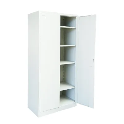 Dulap metalic fiset tip vestiar 1950x920x500mm cu 2 usi securizate, 4 polite, gri Breckner Germany - imagine 4