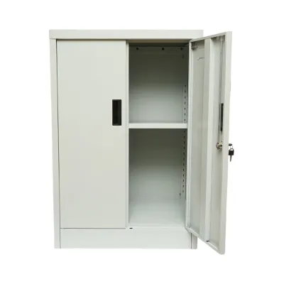 Dulap metalic fiset 600x400x900mm cu 2 usi securizate, 1 polita, gri Breckner Germany - imagine 2