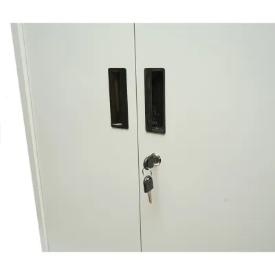 Dulap metalic fiset 600x400x900mm cu 2 usi securizate, 1 polita, gri Breckner Germany - imagine 9