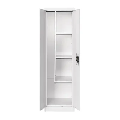 Dulap metalic fiset 1700x500x400mm cu 2 usi securizate, pentru produse curatenie, gri Breckner Germany - imagine 2