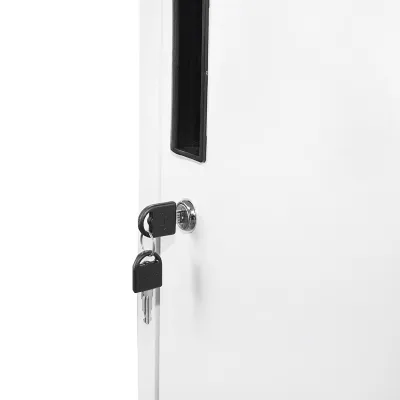 Dulap metalic tip vestiar cusetat 1800x900x450mm 3x3 cu 9 usi securizate, gri Breckner Germany - imagine 7