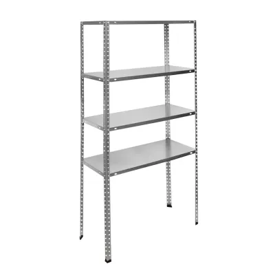 Raft metalic cu 4 polite, 147x75x30cm, 45kg/polita, montaj cu suruburi, galvanizat - imagine 2
