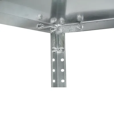 Raft metalic cu 4 polite, 147x75x30cm, 45kg/polita, montaj cu suruburi, galvanizat - imagine 6