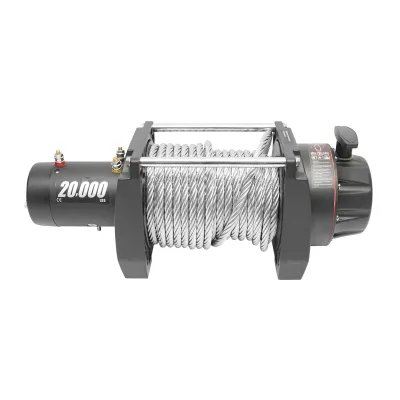 Troliu electric complet cu telecomanda, cablu otel, tensiune alimentare 12V, sarcina maxima 9T (20000lbs) - imagine 3