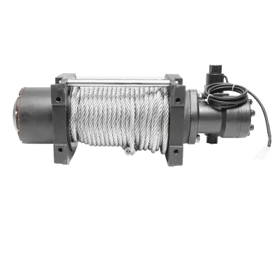Troliu hidraulic complet cu telecomanda, cablu otel, tensiune alimentare 12V, sarcina maxima 6T (13300lbs) - imagine 4