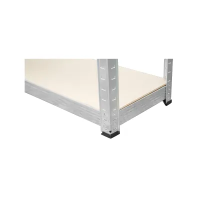 Raft metalic cu 5 polite MDF, 180x100x30cm, 250kg/polita, montaj fara suruburi, galvanizat - imagine 7