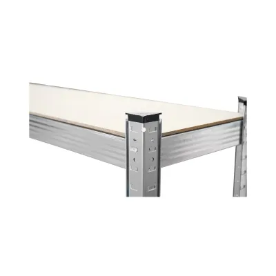 Raft metalic cu 5 polite MDF, 180x100x35cm, 250kg/polita, montaj fara suruburi, galvanizat - imagine 4