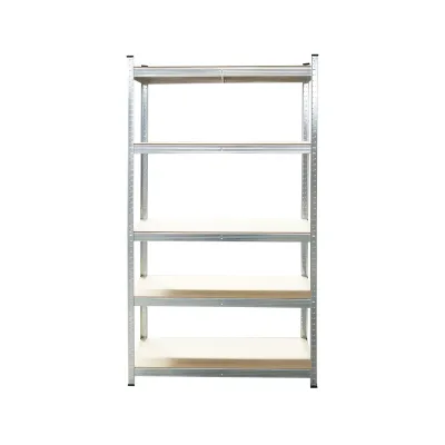 Raft metalic cu 5 polite MDF, 180x100x60cm, 175kg/polita, montaj fara suruburi, galvanizat