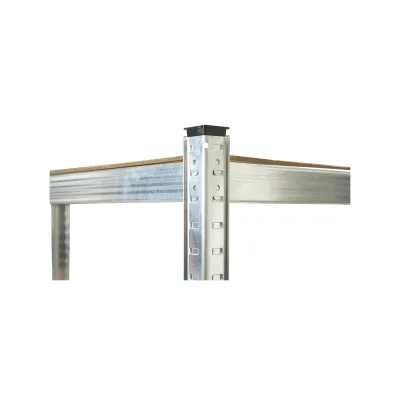 Raft metalic cu 5 polite MDF, 180x120x45cm, 175kg/polita, montaj fara suruburi, galvanizat - imagine 5