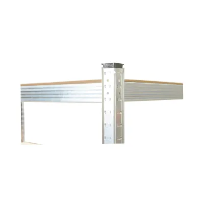 Raft metalic cu 5 polite MDF, 180x120x50cm, 300kg/polita, montaj fara suruburi, galvanizat - imagine 4