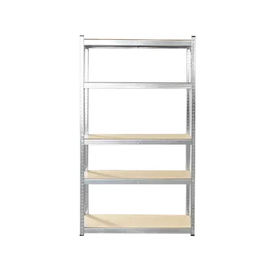 Raft metalic cu 5 polite MDF, 180x100x40cm, 175Kg/polita, montaj fara suruburi, galvanizat