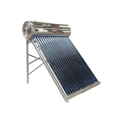 Panou solar nepresurizat inox cu 18 tuburi pentru apa calda, boiler 180L, 1690x490x490mm Breckner Germany - imagine 6