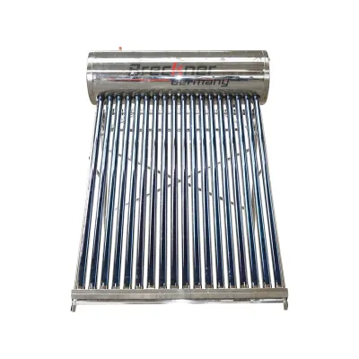 Panou solar nepresurizat inox cu 18 tuburi pentru apa calda, boiler 180L, 1690x490x490mm Breckner Germany - imagine 2