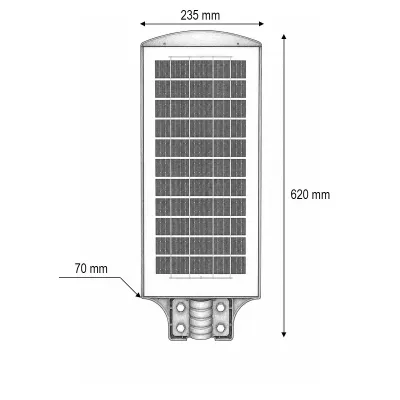 Lampa solara LED iluminat stradal 200W cu panou solar 18W, baterie LiFePO4 15000mAh, senzor miscare, telecomanda, prindere stalp IP65 Breckner Germany - imagine 4