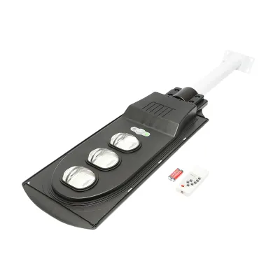 Lampa solara LED iluminat stradal 150W, 6500K, IP65 cu panou solar senzor de miscare si prindere pe stalp Breckner Germany - imagine 2
