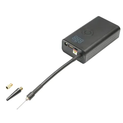 Compresor aer portabil negru 36W baterie 4000mA reincarcabila cu accesorii - imagine 7