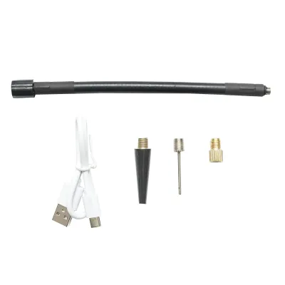 Compresor aer portabil negru 36W baterie 4000mA reincarcabila cu accesorii - imagine 6