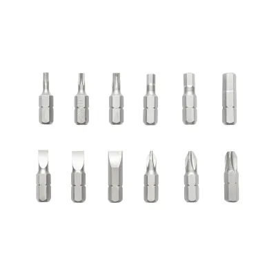 Set surubelnita flexibila, clichet cu cap magnetic si 12 biti Hoteche - imagine 5