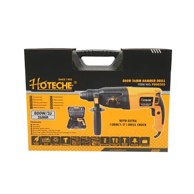 Ciocan rotopercutor cu mandrina SDS plus 800W, 3J, 1100rpm Hoteche - imagine 2