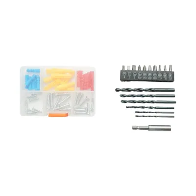Set 2 masini de gaurit si insurubat cu si fara percutie, 2 acumulatori 18V, 1.5Ah Li-ion, LED, cuplu 18-35Nm, mandrina 10mm, 0-350/1350rpm, burghie, biti, dibluri, suruburi 68 piese Breckner Germany - imagine 11