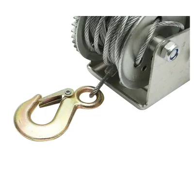 Troliu manual 350kg cu cablu otel 4mmx8m Breckner Germany - imagine 5