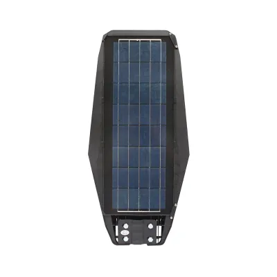 Lampa solara LED iluminat stradal 200W, 6500K, IP65 cu panou solar, senzor de miscare si prindere pe stalp Breckner Germany - imagine 3