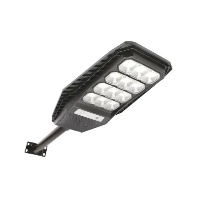 Lampa solara LED iluminat stradal 200W, 6500K, IP65 cu panou solar, senzor de miscare si prindere pe stalp Breckner Germany