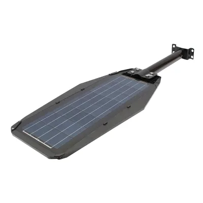 Lampa solara LED iluminat stradal 200W, 6500K, IP65 cu panou solar, senzor de miscare si prindere pe stalp Breckner Germany - imagine 5