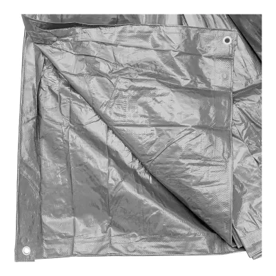 Prelata cu ochiuri de prindere 160g/m2 gri 10x15m Breckner Germany - imagine 2