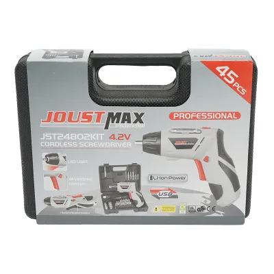 Masina de gaurit si insurubat electrica cu acumulator 4.2V 1300mAh cu 2 accesorii Joustmax - imagine 5