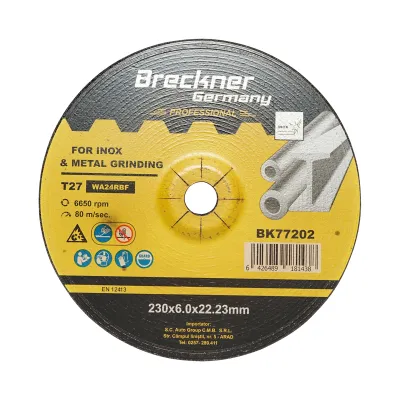 Disc polizare inox si metal T27 230x6.0x22.23mm pentru flex Breckner Germany