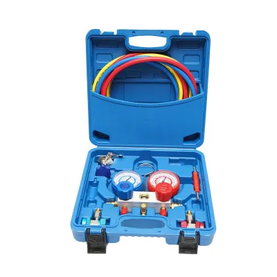 Set baterie manometru cu 2 cai pentru agent frigorific, AC R22 Breckner Germany