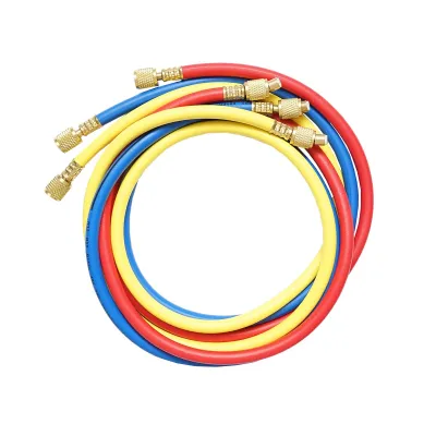 Set furtunuri agent frigorific 1.5 m pentru freon AC R143A, R502, R22, R12 Breckner Germany